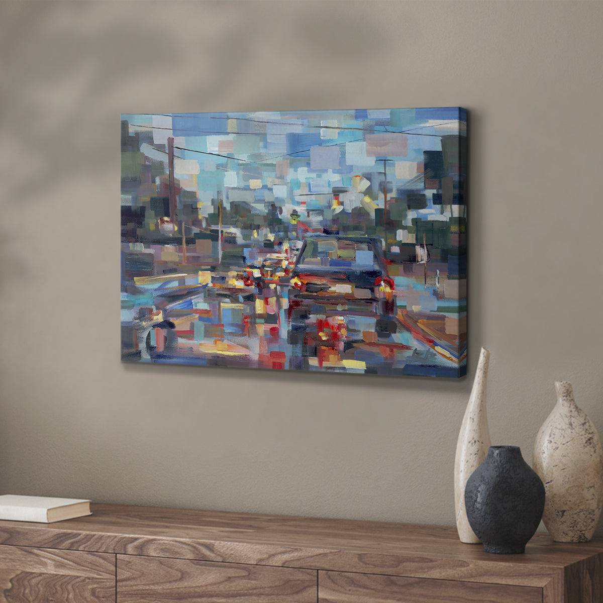 Red Traffic - Canvas Art Print