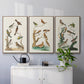 Antique Birds in Nature I - Framed Premium Gallery Wrapped Canvas L Frame 3 Piece Set - Ready to Hang