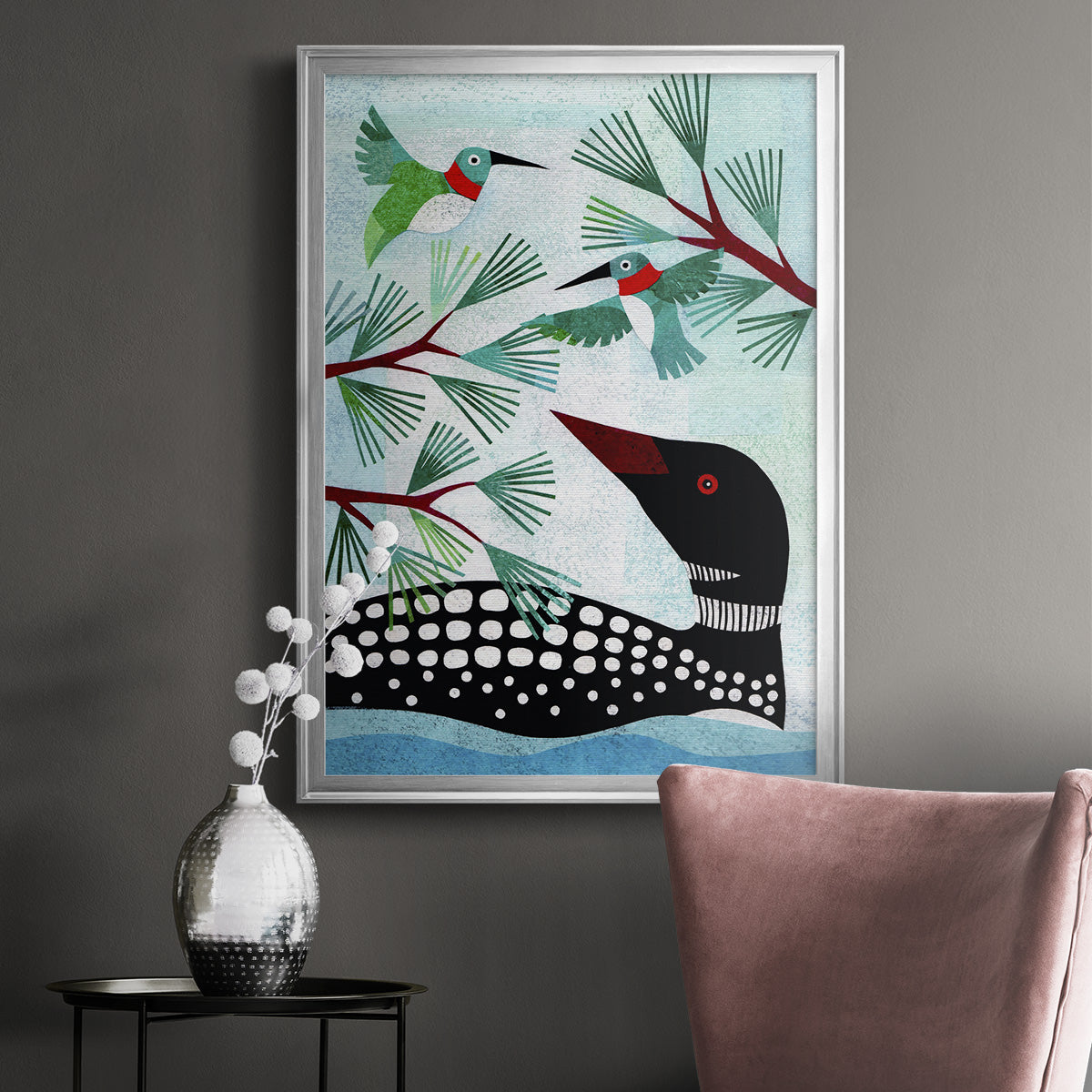 Forest Creatures IX - Modern Framed Canvas Print