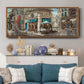La Café de Rue - Floater Framed Canvas Print