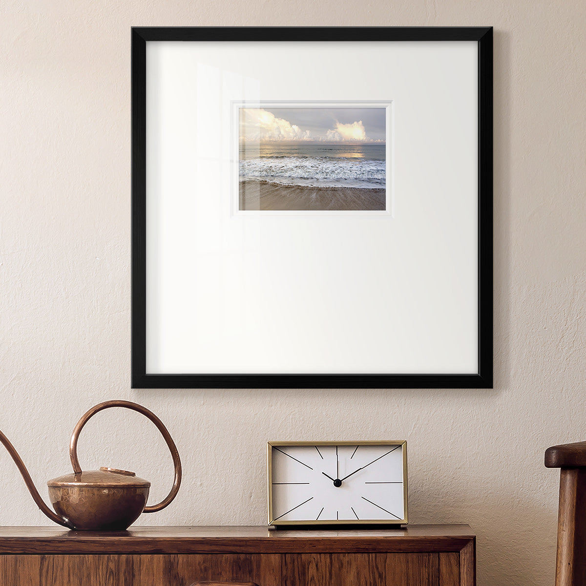 Ebbing Wave Premium Framed Print Double Matboard