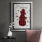 Checkered Snowman II - Modern Framed Canvas Print