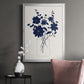 Indigo Sketch Bouquet II - Modern Framed Canvas Print