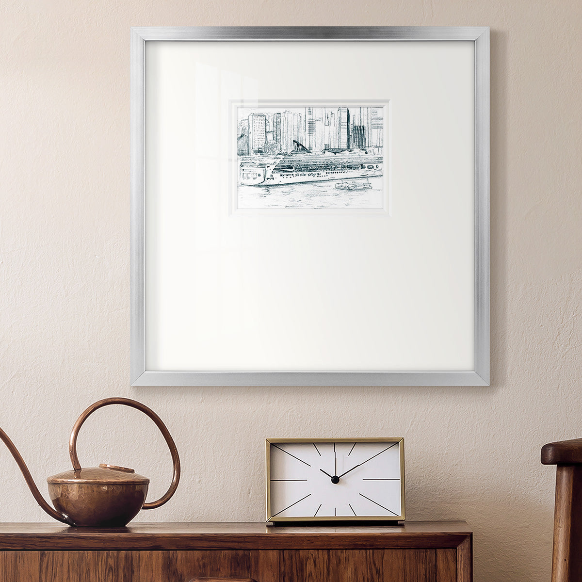 Ferryboats II Premium Framed Print Double Matboard