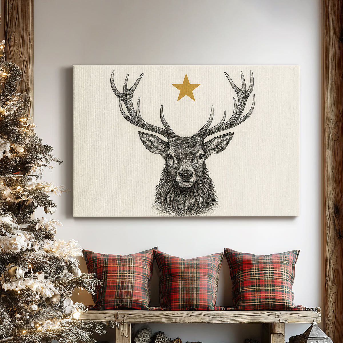 Hearth of Frostlit Carol - Canvas Art Print