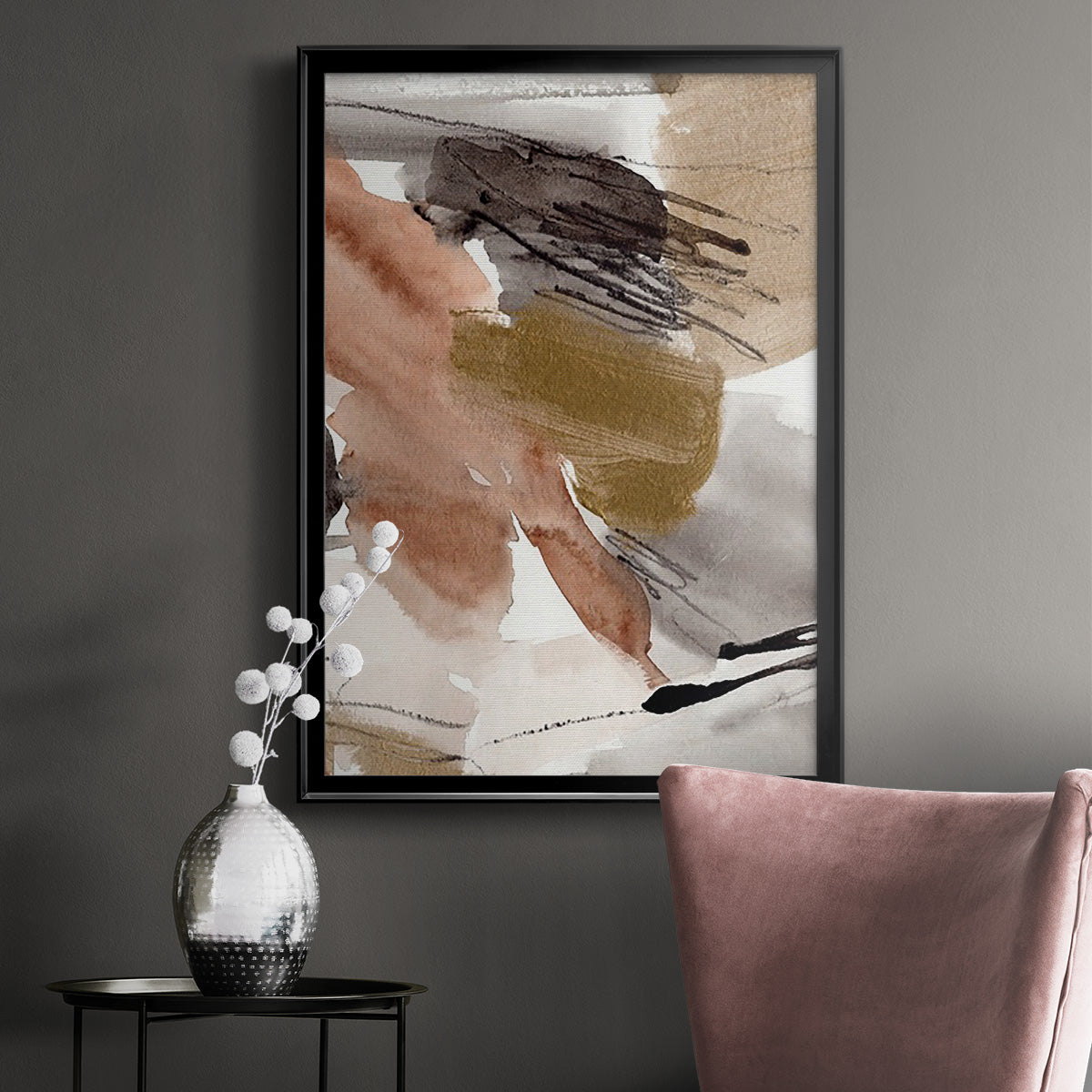 Antique Gold II - Modern Framed Canvas Print