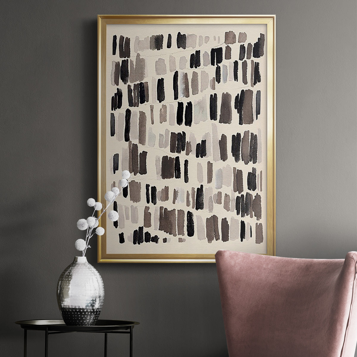 Chalk and Flint I - Modern Framed Canvas Print