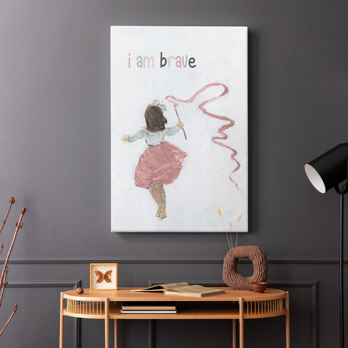 Girl Catching Wind - Canvas Art Print