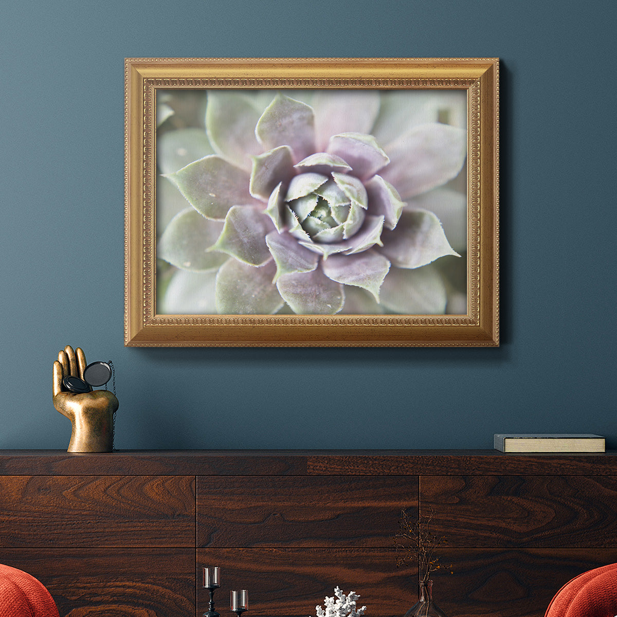 Succulent Glow II - Ornate Framed Canvas Print