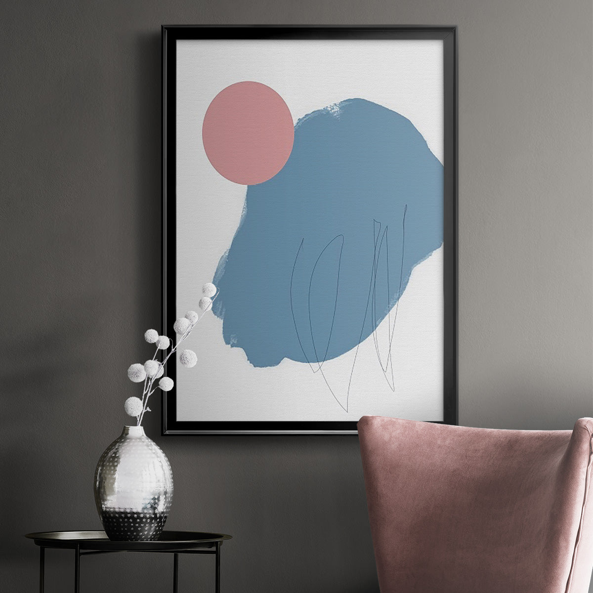 Elementary Abstract I - Modern Framed Canvas Print