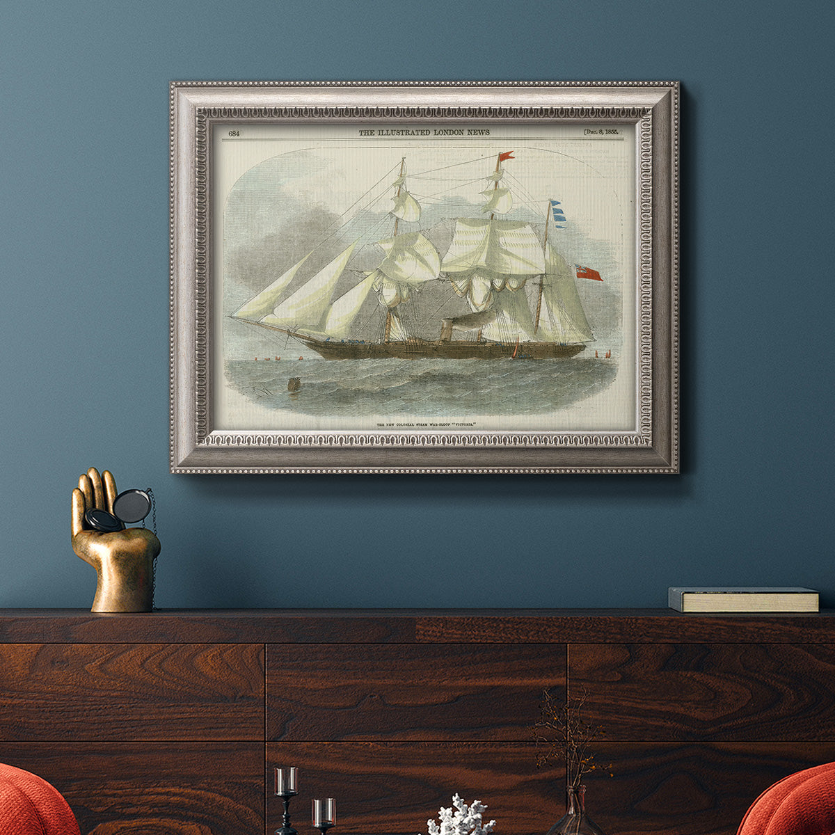 Antique Clipper Ship III Premium Framed Canvas- Ready to Hang