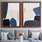 Denim and Sand I - Premium Framed Canvas 2 Piece Set - Ready to Hang