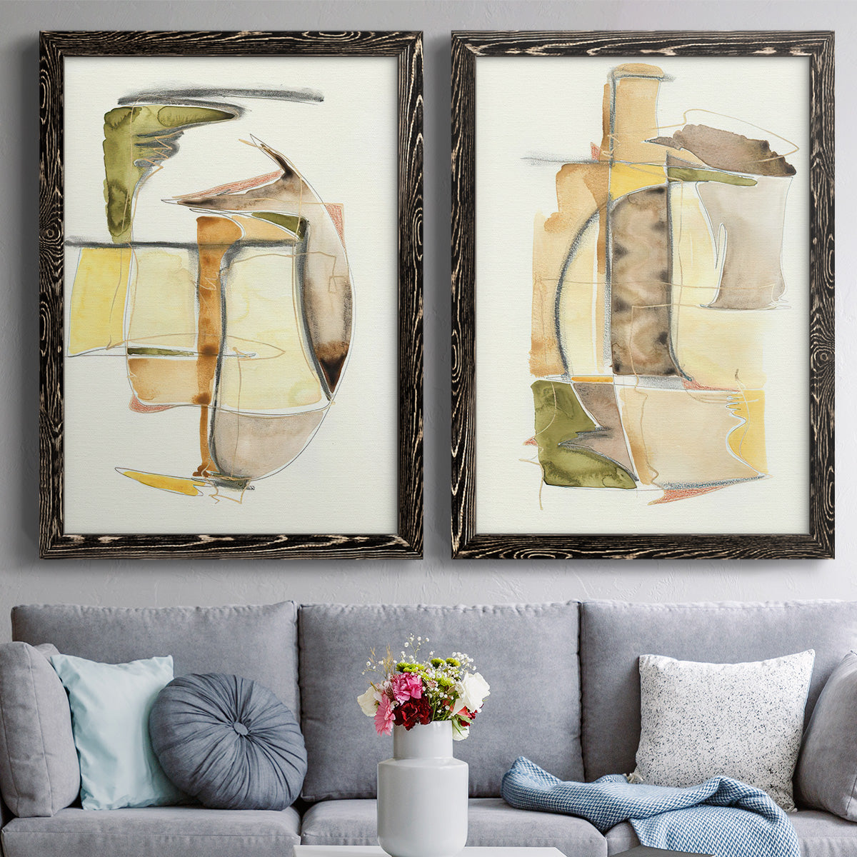 Brown Sugar I - Premium Framed Canvas 2 Piece Set - Ready to Hang