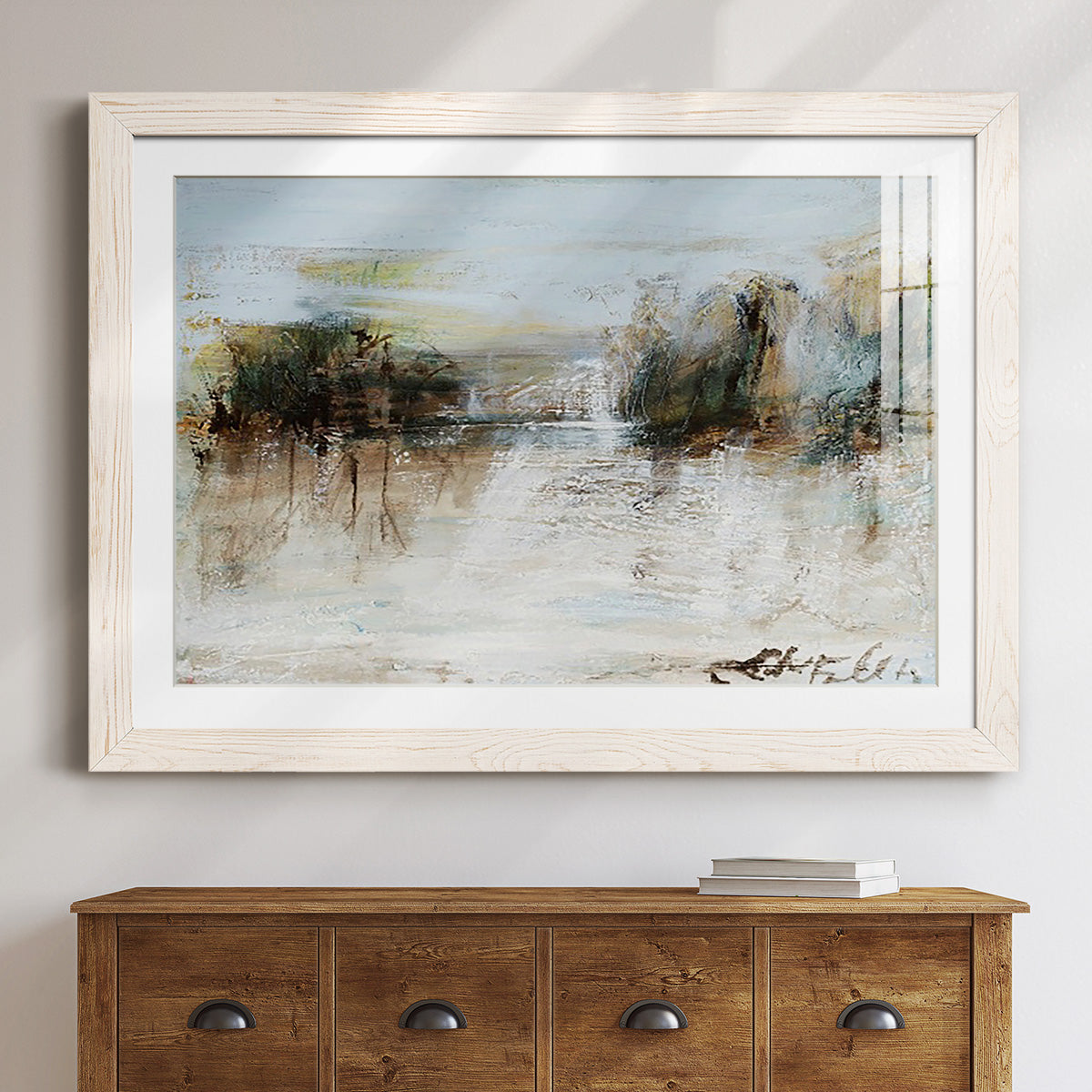 Wintery Horizon I - Barnwood Framed Art Print