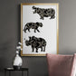 Ornamental Safari Animals II - Modern Framed Canvas Print