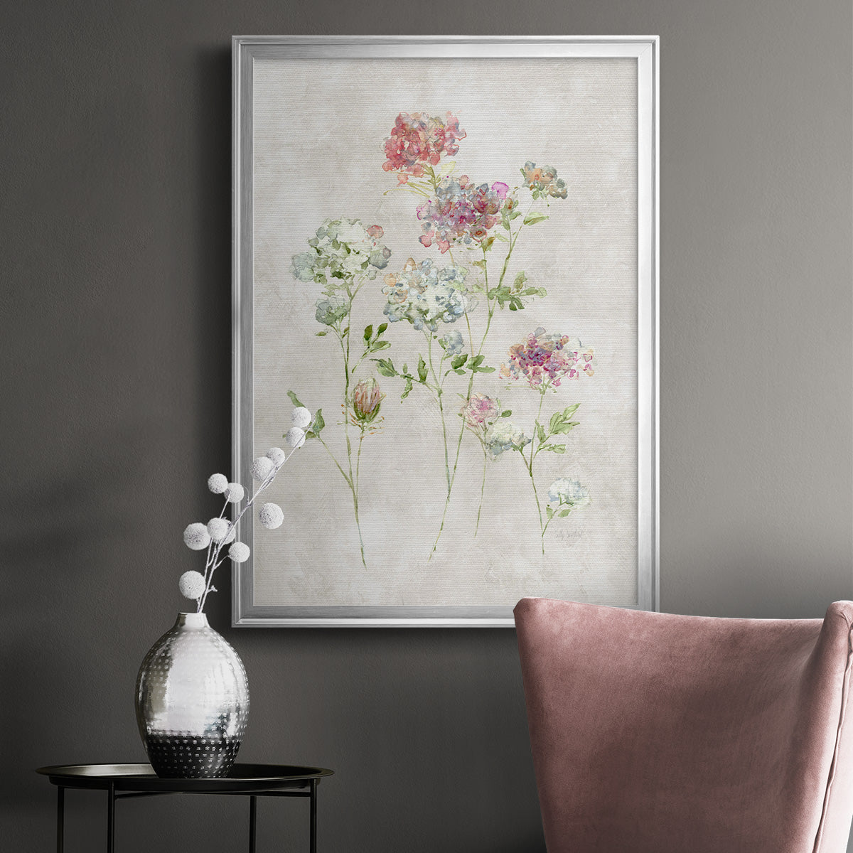 Soft Lace I - Modern Framed Canvas Print