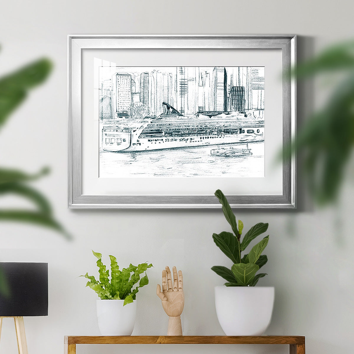 Ferryboats II Premium Framed Print - Ready to Hang