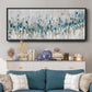 Blue Staccato - Floater Framed Canvas Print