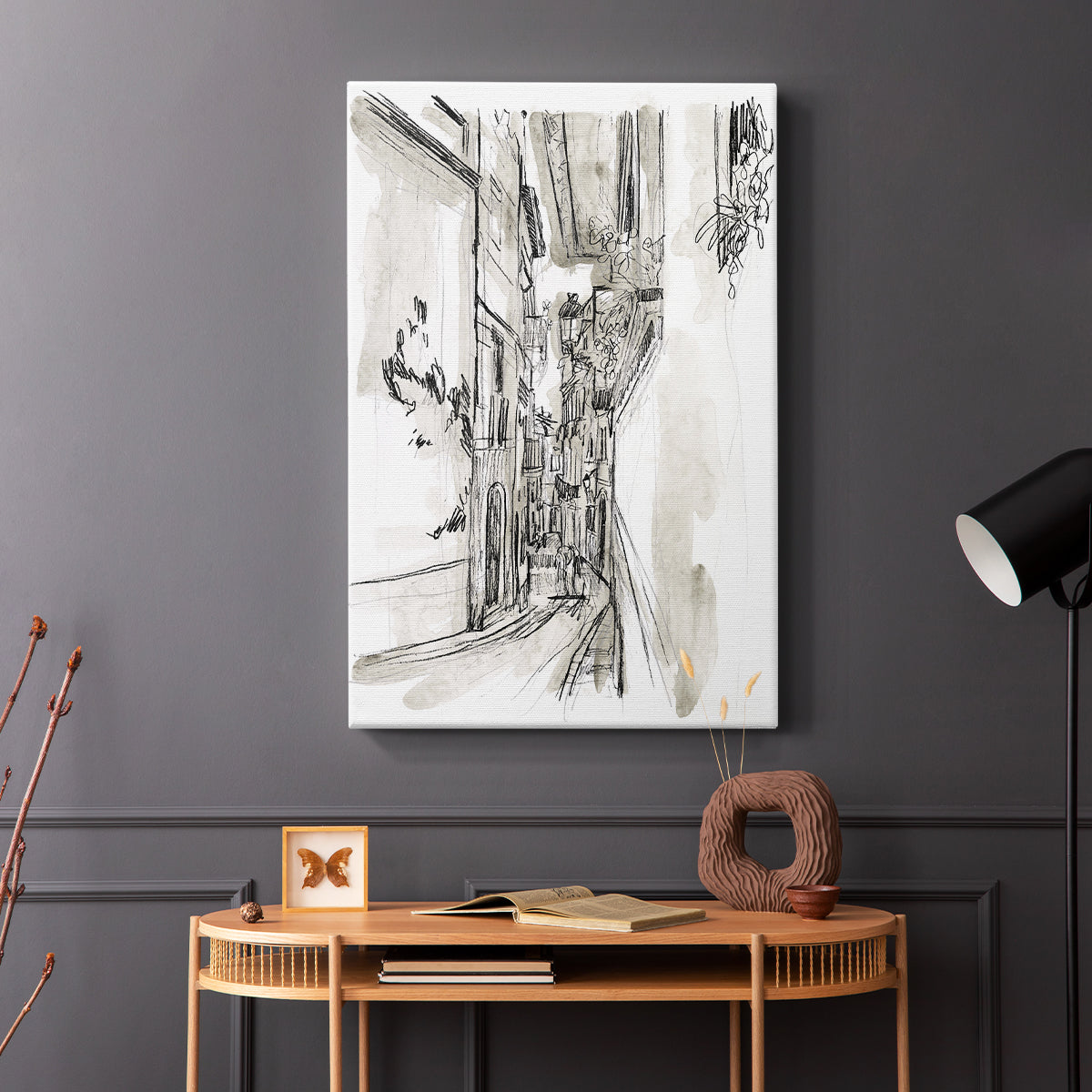Europe Street Sketches I - Canvas Art Print