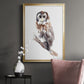 Barred Owl Impressions II - Modern Framed Canvas Print