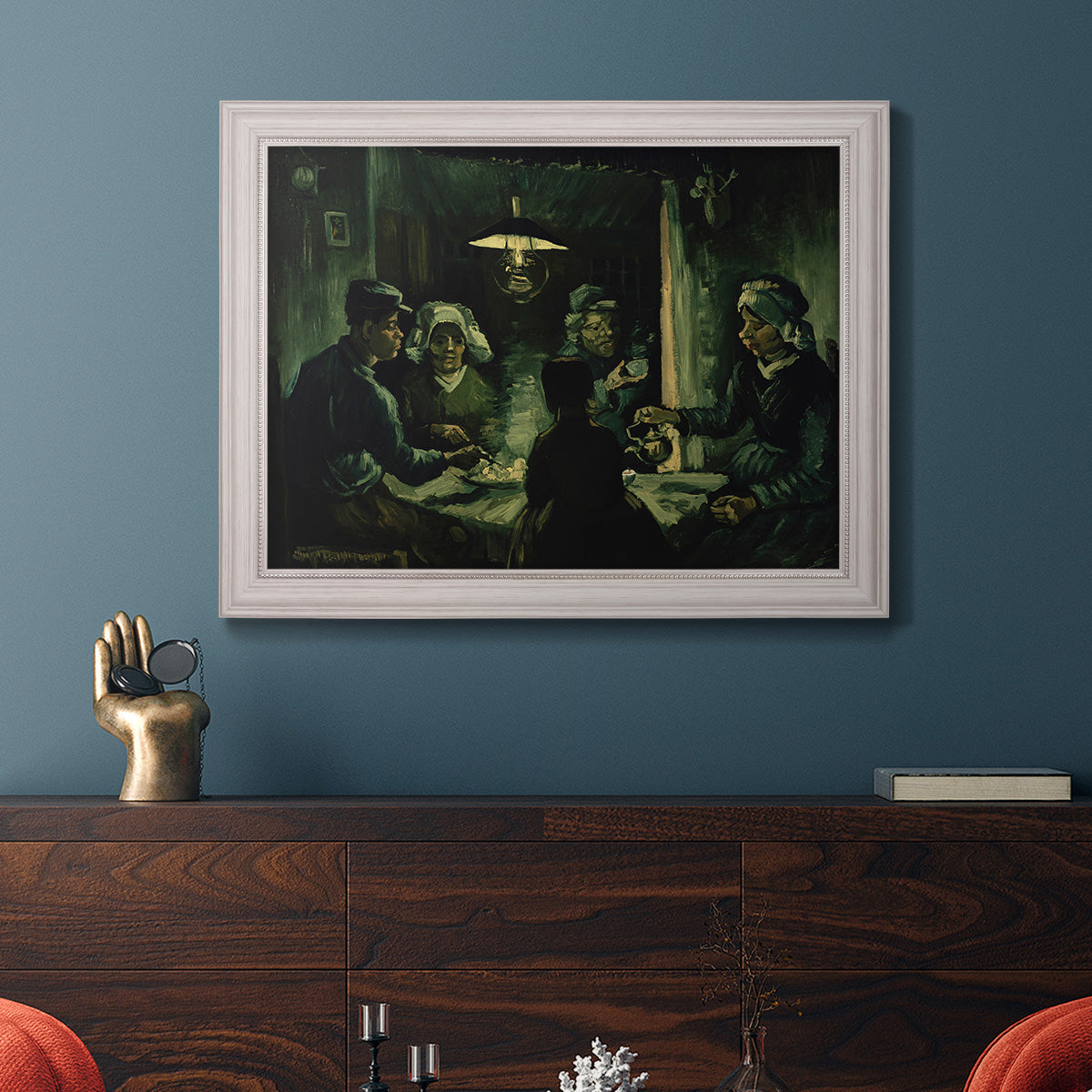 Second Study for the Potato Eaters - Ornate Framed Canvas Print