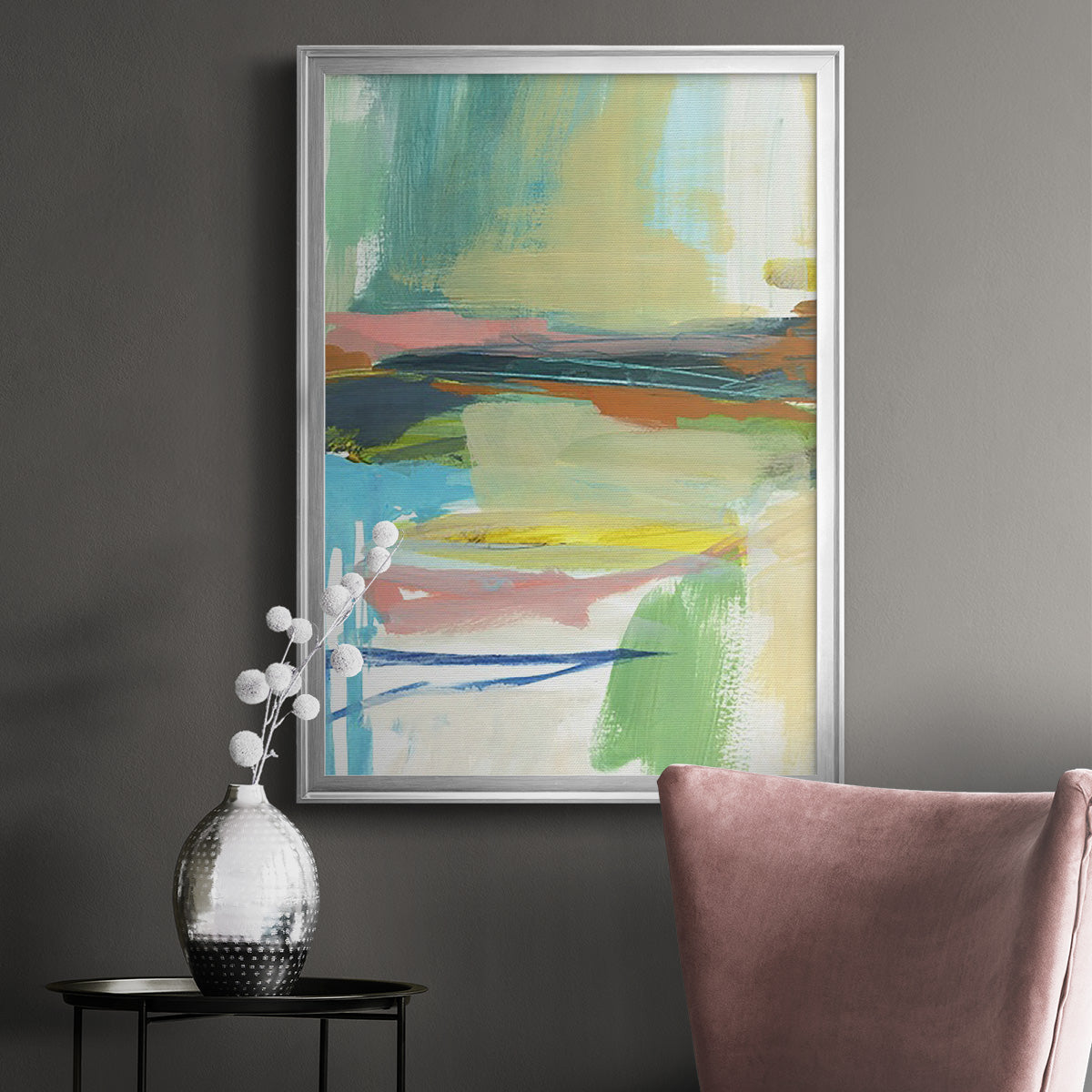 Radiant Horizon III - Modern Framed Canvas Print
