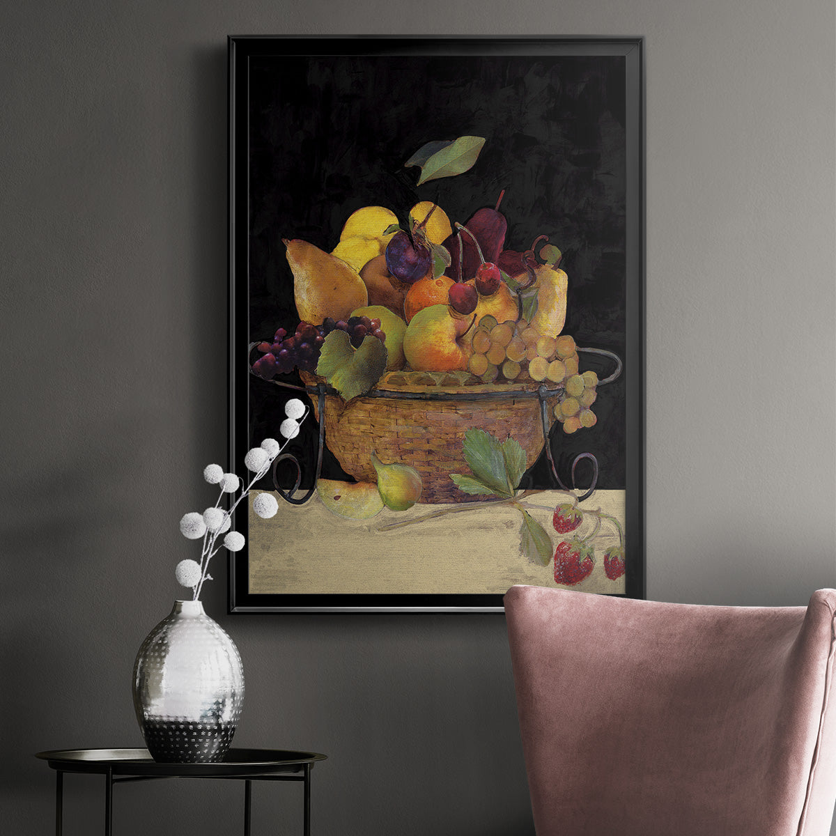 Fruit Basket II Revisit - Modern Framed Canvas Print