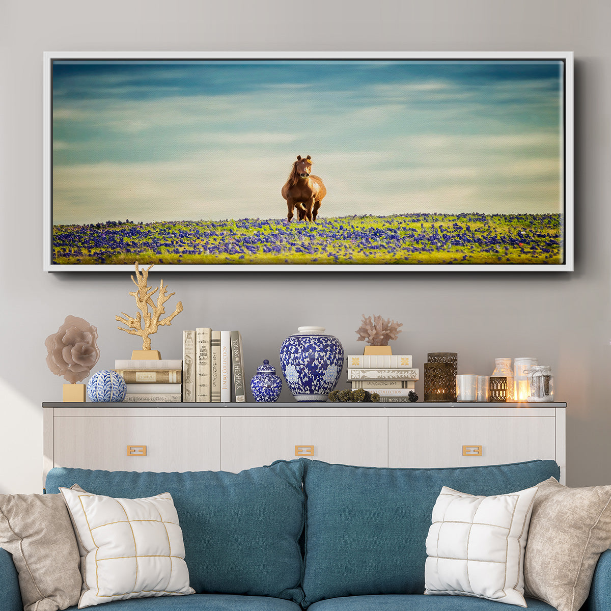 Sunlit Midwest II - Floater Framed Canvas Print