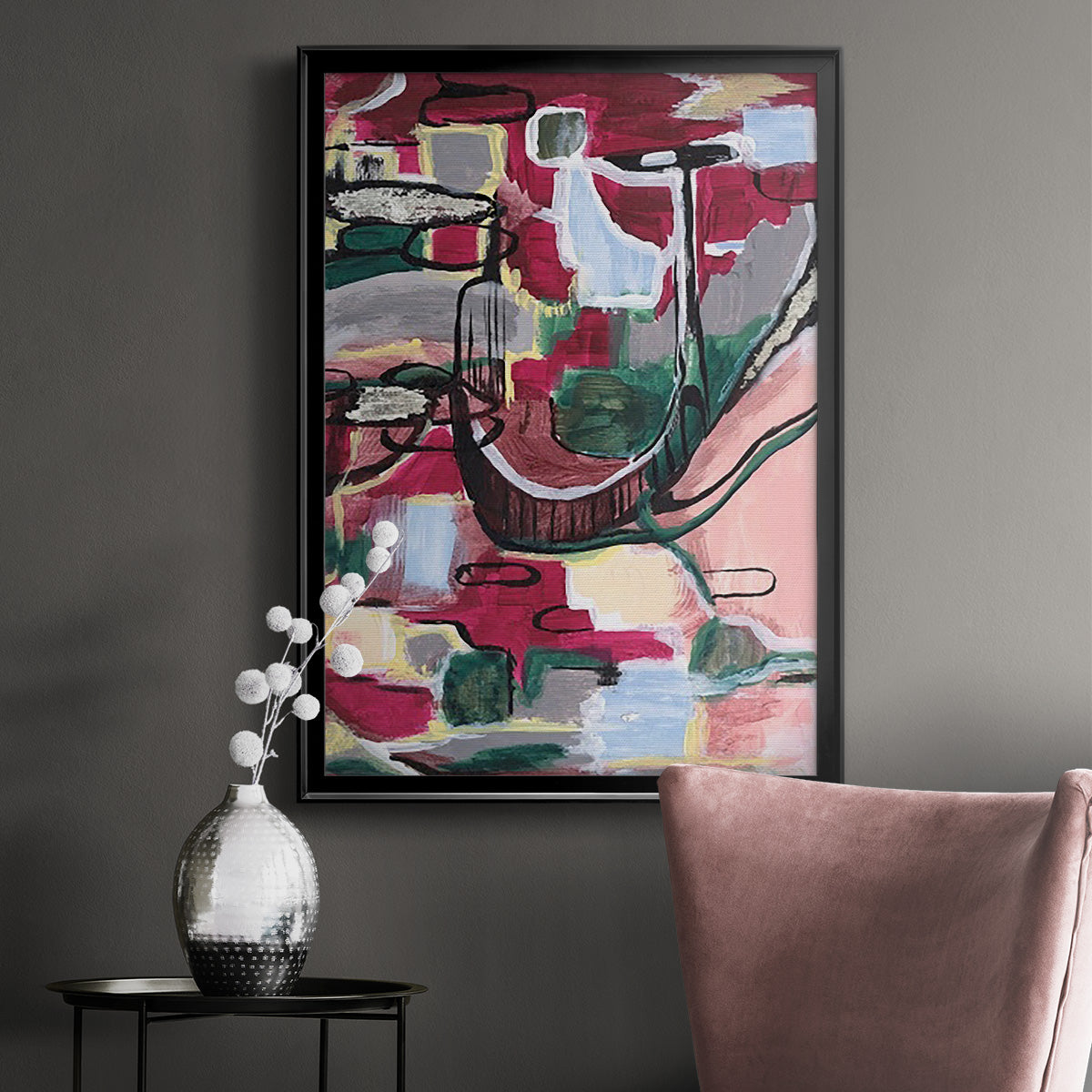 Multiple Wavelengths II - Modern Framed Canvas Print