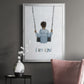 Boy on a Swing - Modern Framed Canvas Print