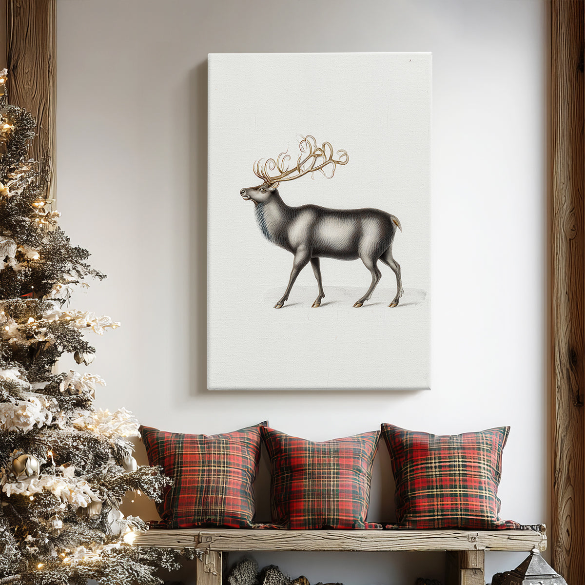 Lantern of Frostlit Blessing - Canvas Art Print