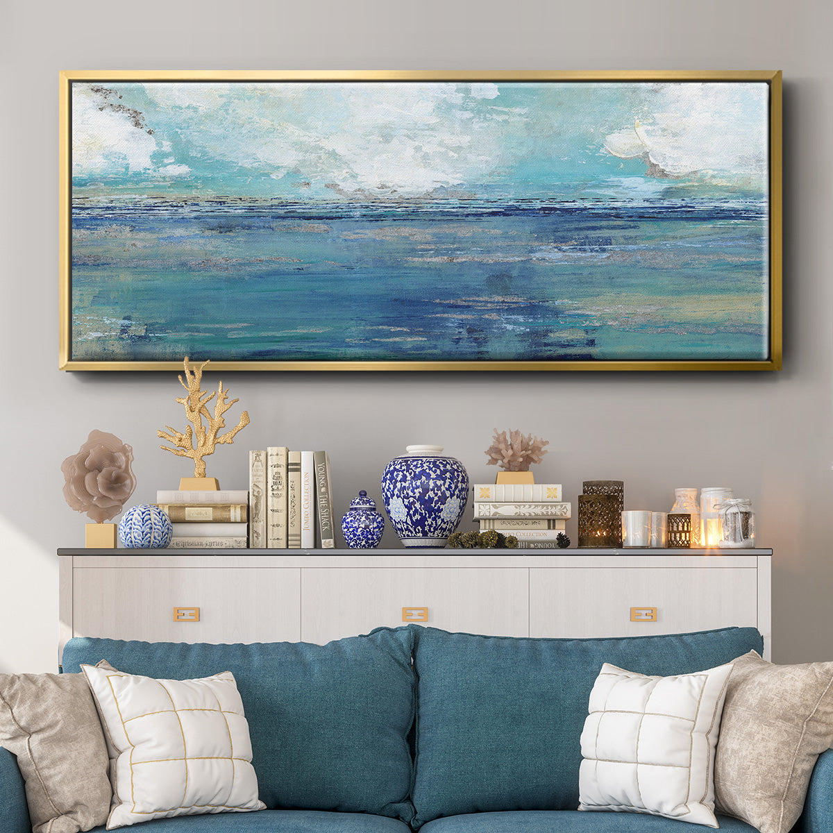 Oceans Away - Floater Framed Canvas Print