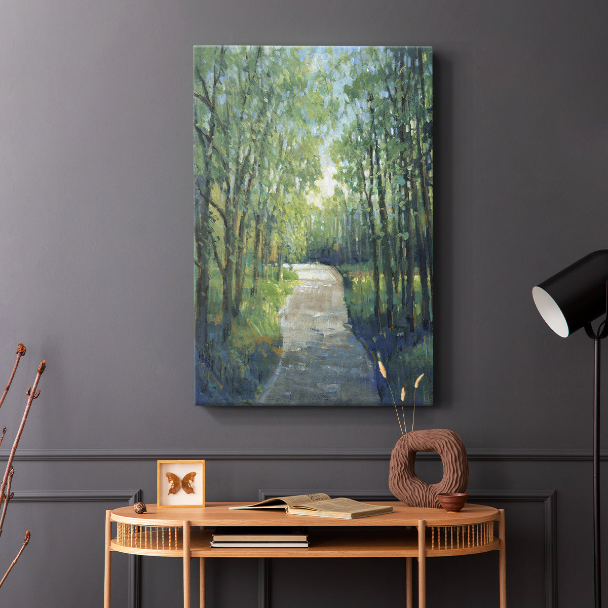 Golden Light Pathways I - Canvas Art Print