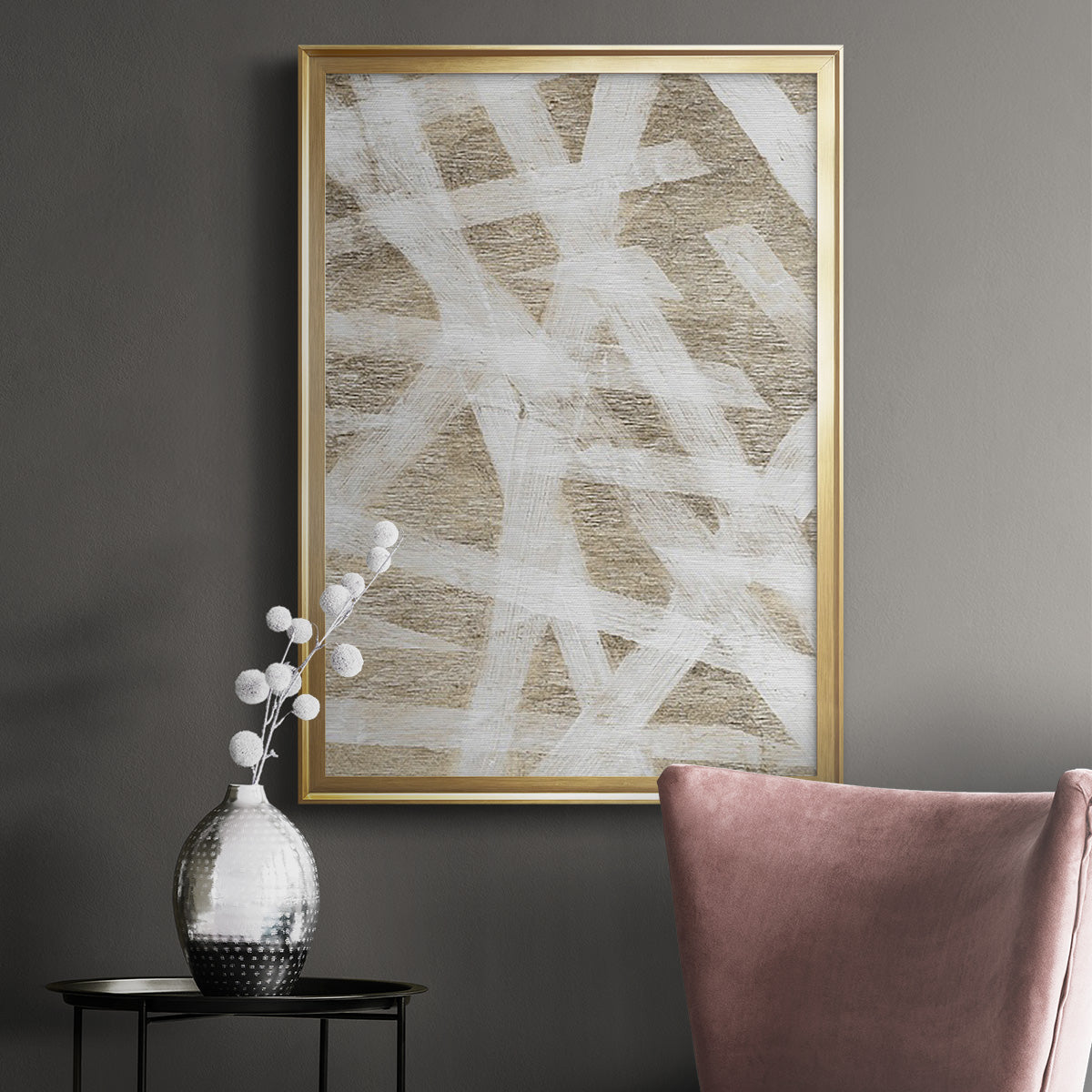 Splinters - Modern Framed Canvas Print