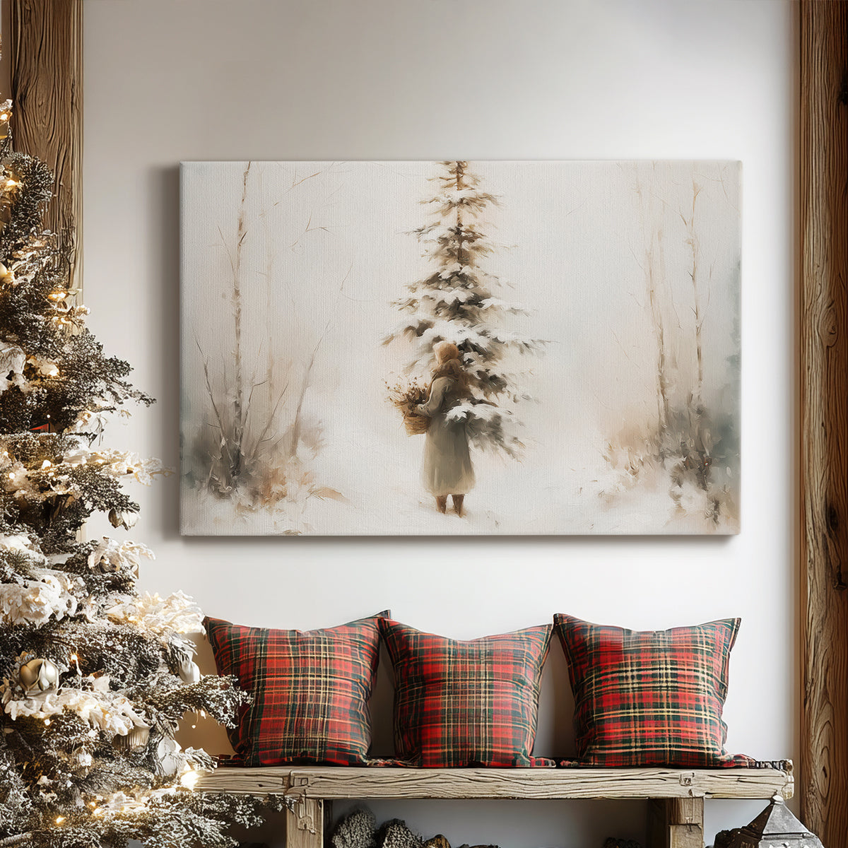 Frostlit Star Lane - Canvas Art Print