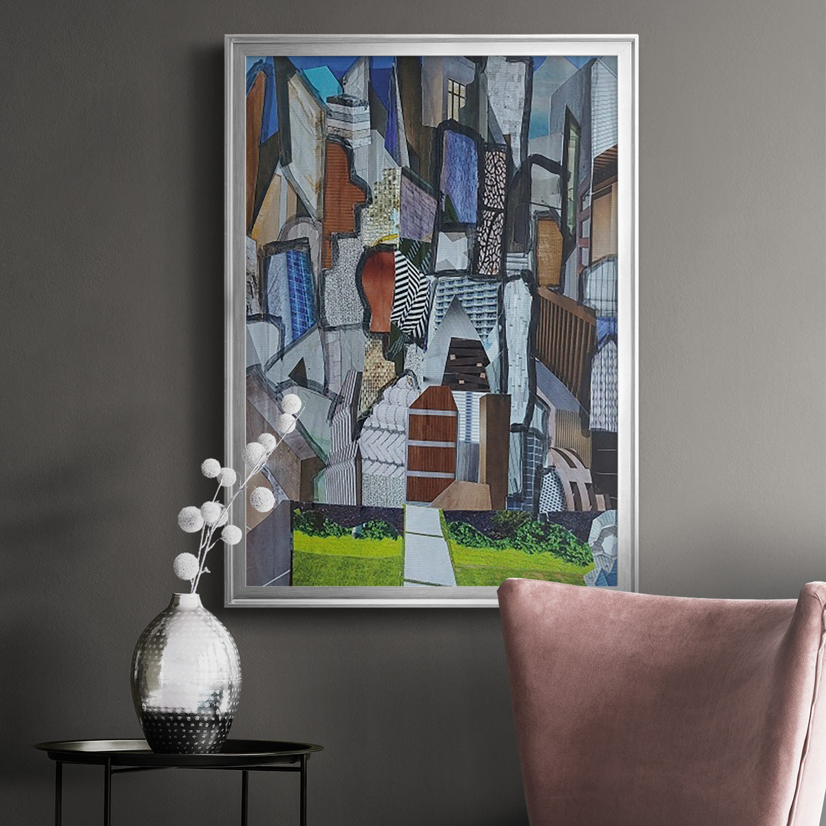 Chicago Grant Park - Modern Framed Canvas Print