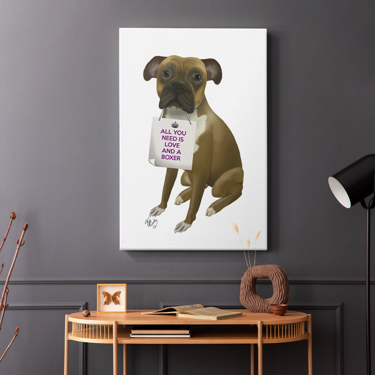 Love and Boxer - Canvas Art Print