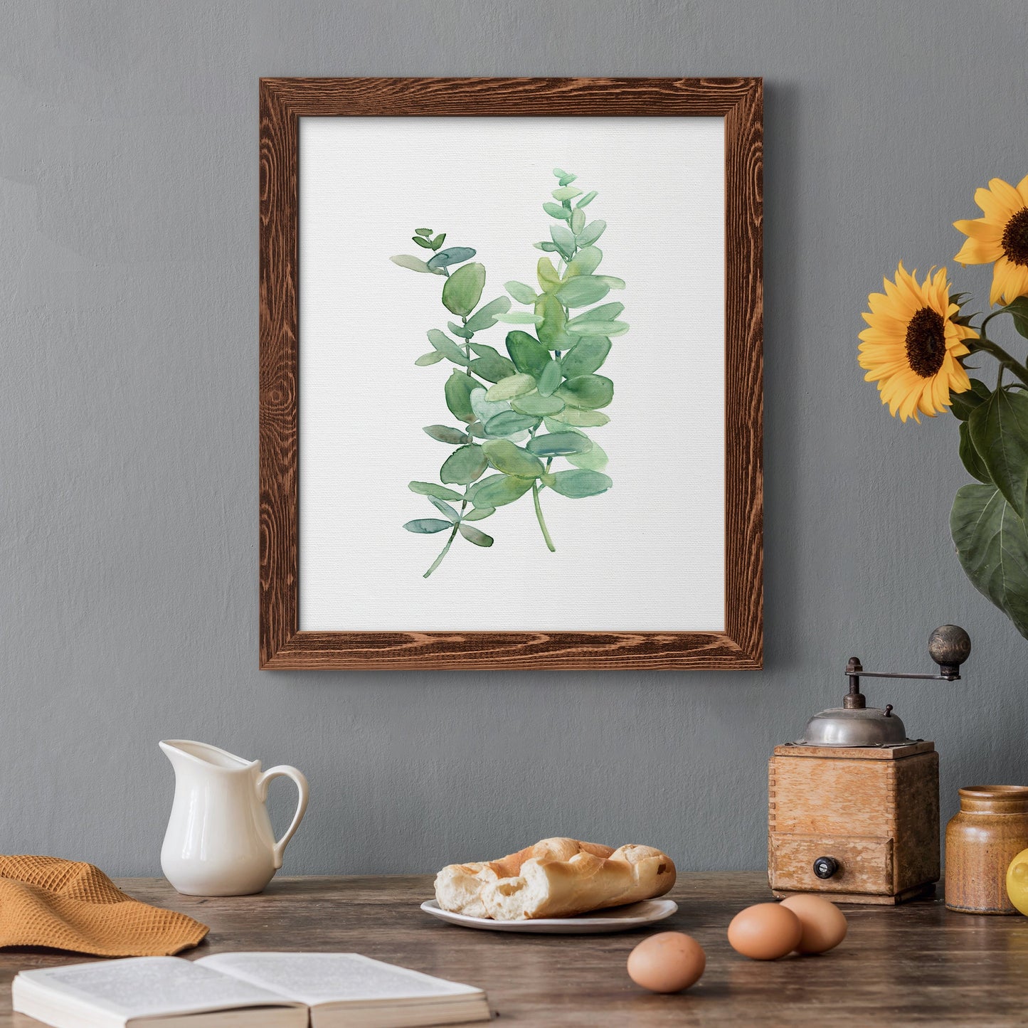 Eucalyptus I - Premium Canvas Framed in Barnwood - Ready to Hang