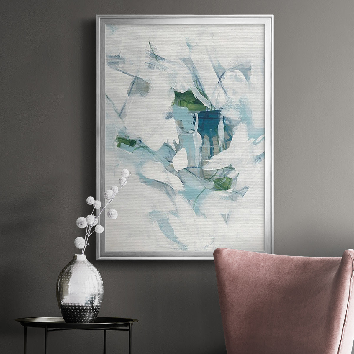 Ice Cavern III - Modern Framed Canvas Print