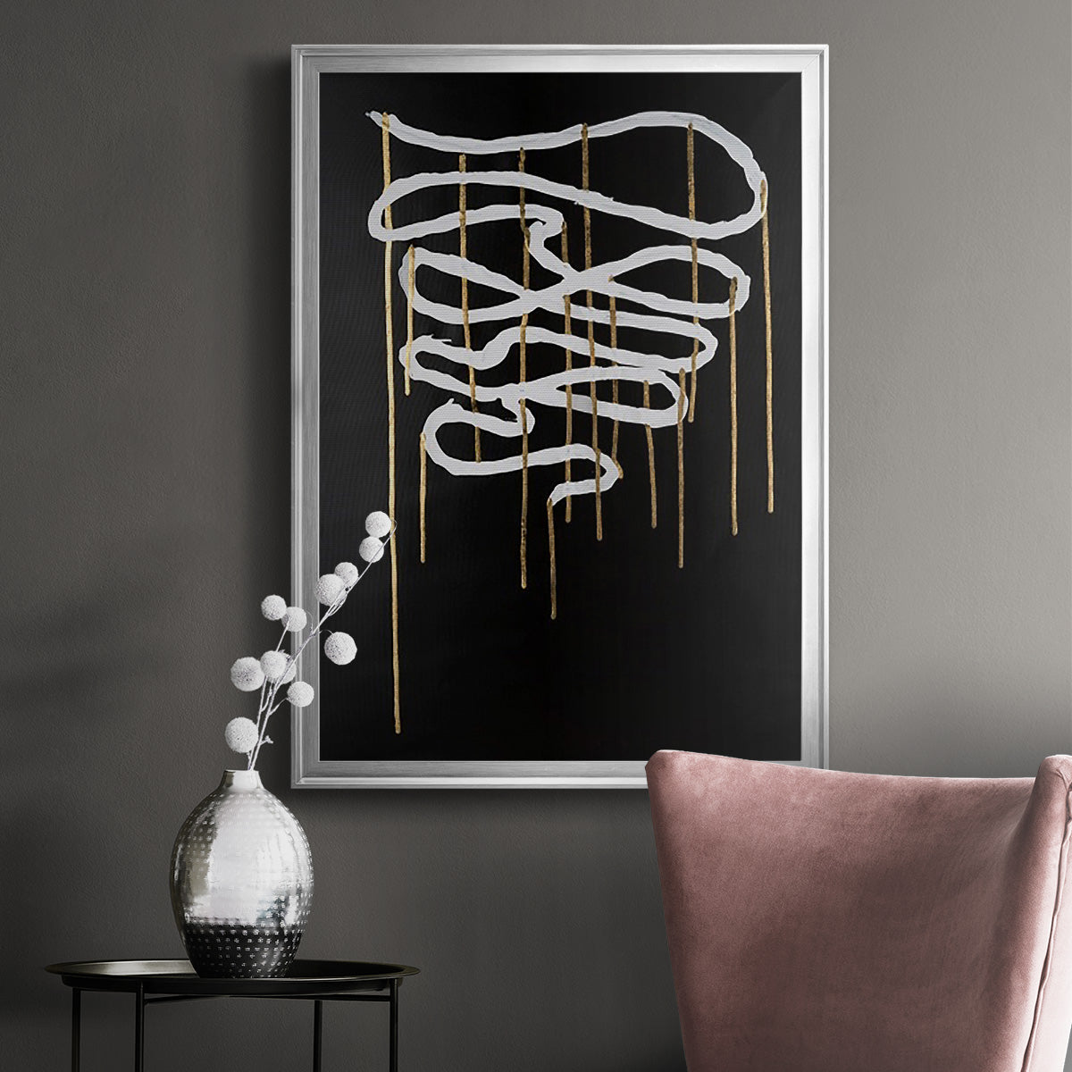 Weeping Ribbon II - Modern Framed Canvas Print