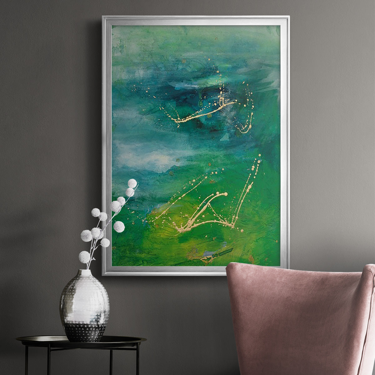Peaceful Diptych I - Modern Framed Canvas Print