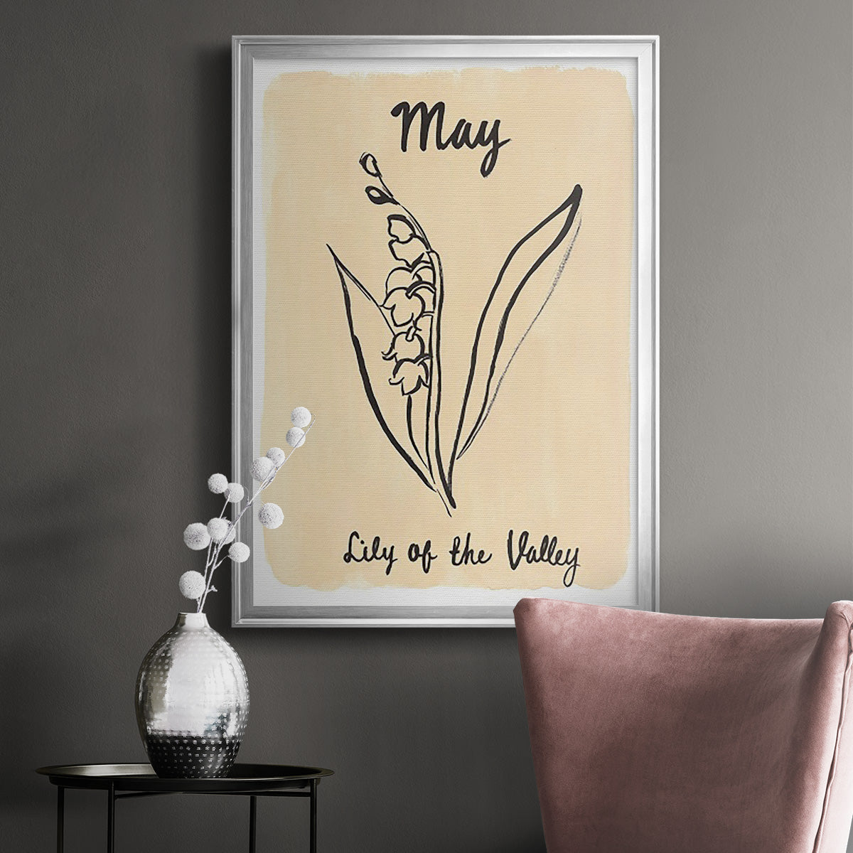 Birth Month V - Modern Framed Canvas Print