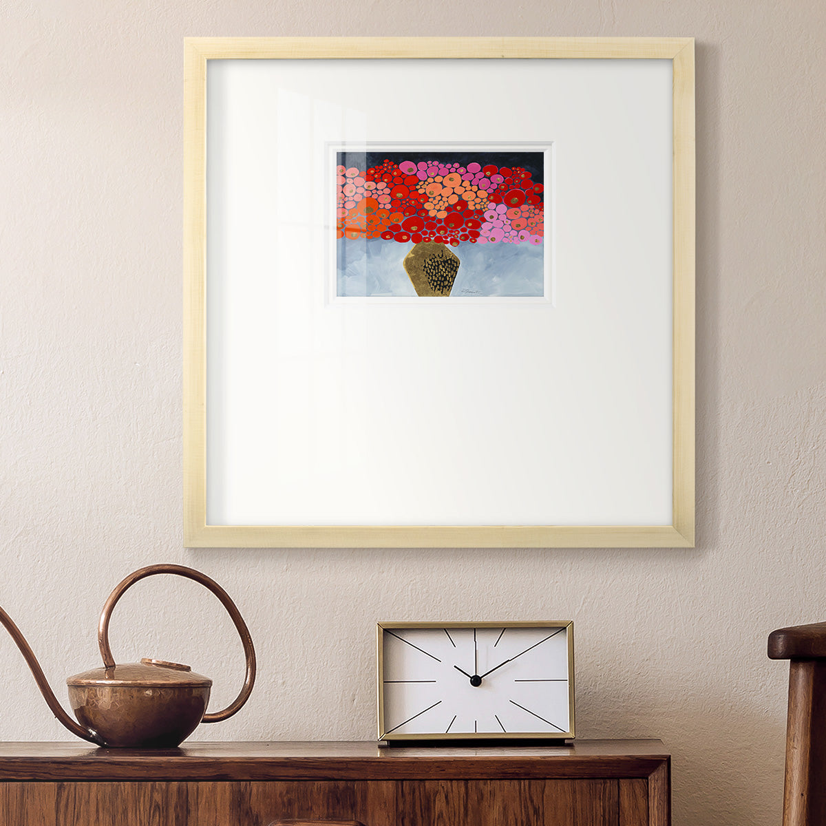 Red Poppies II Premium Framed Print Double Matboard