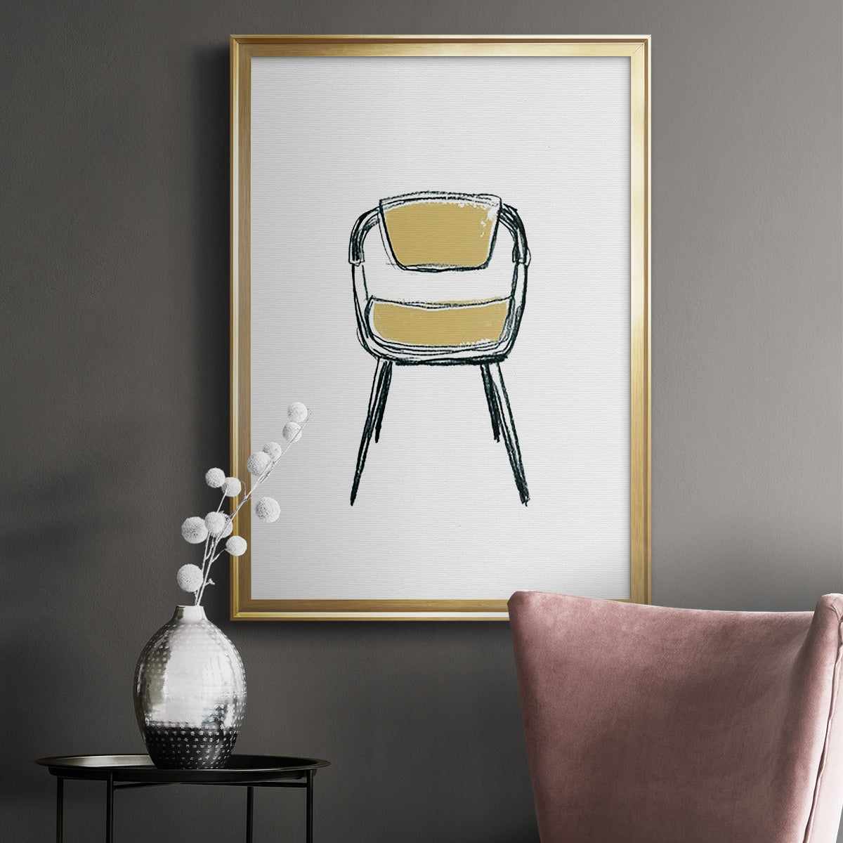 Take a Seat II - Modern Framed Canvas Print