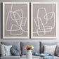 Linen Roundabout I - Premium Framed Canvas 2 Piece Set - Ready to Hang