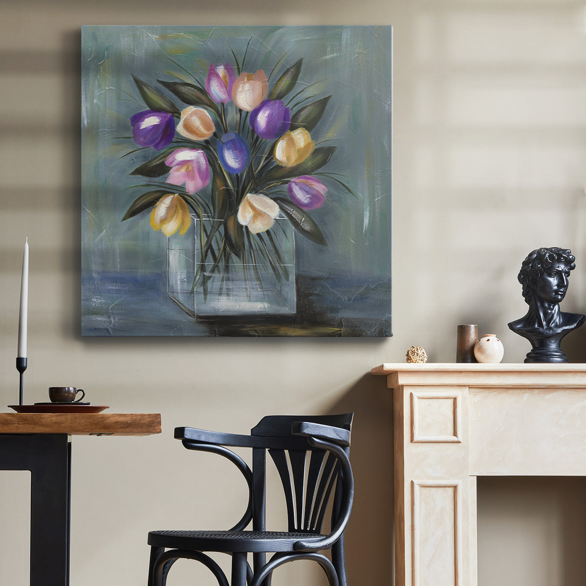 Mixed Pastel Bouquet II - Canvas Art Print