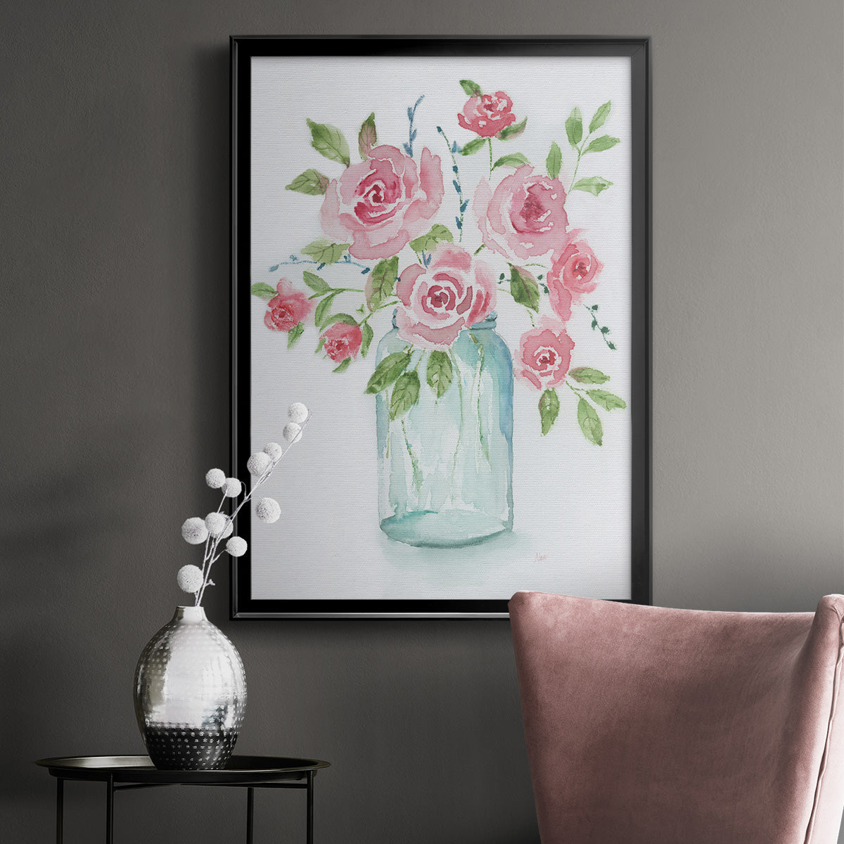 Adorable II - Modern Framed Canvas Print