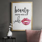 Beauty Starts With A Smile - Modern Framed Canvas Print