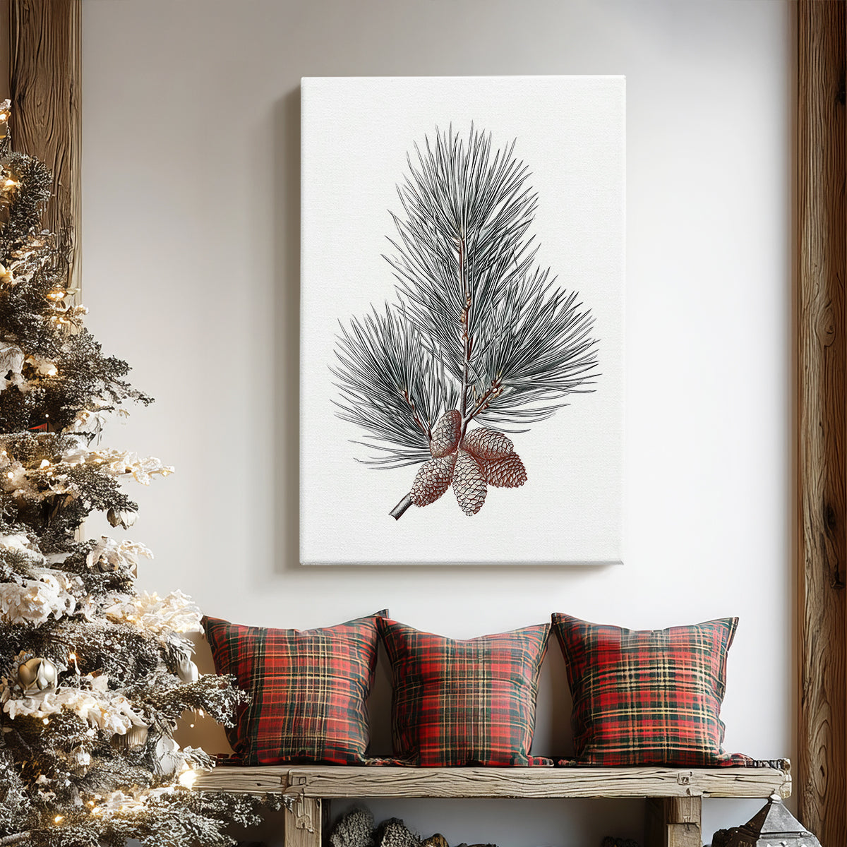 Silver Whisper of Snow - Canvas Art Print