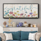 Grateful Sentiment Spring Wildflower Garden - Floater Framed Canvas Print